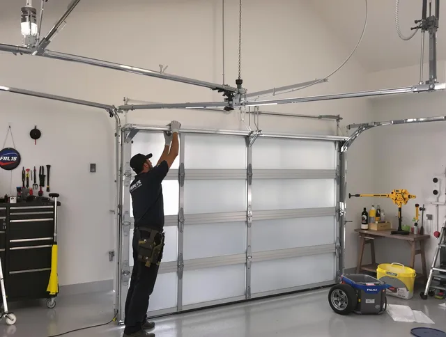 Wolcott Garage Door Repair certified team performing precision garage door installation in Wolcott