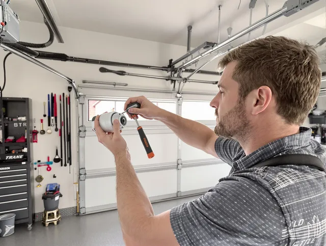 Garage door opener repair service by Wolcott Garage Door Repair in Wolcott
